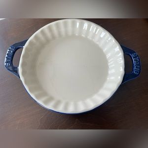 STAUB Ceramic 9" Pie Dish - Dark Blue